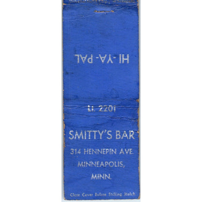 Smitty's Bar Hennepin Ave Minneapolis MN Vintage Matchbook Cover SF4-Y2