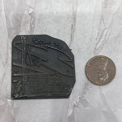 Retro Fire Truck Firetruck Vintage Letterpress Printers Block Plate SF5-S