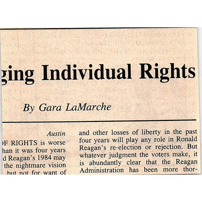 Ronald Reagan Environment Political Cartoon Mark Alan Stamaty 1984 Ad AF6-M4