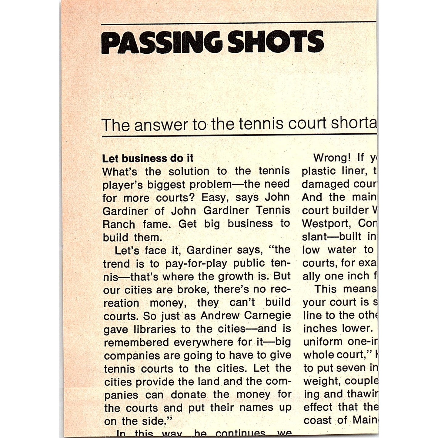 Camp Comeback National Tennis Schools Inc Minneapolis MN 1977 Ad AF3-M1