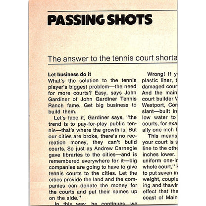 Camp Comeback National Tennis Schools Inc Minneapolis MN 1977 Ad AF3-M1