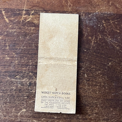 The Brass Rail New York City Vintage Miniature Matchbook Cover ML1-8