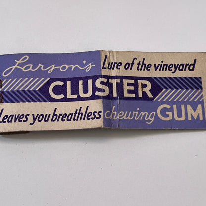 Larson's Lure of the Vineyard Cluster Chewing Gum Vtg Matchbook Cover TB8-MB3-3