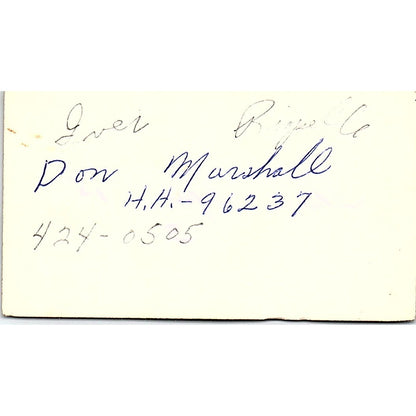 Russell A. King, Don Mawhale Long Beach CA Vintage Business Card SB4-B2