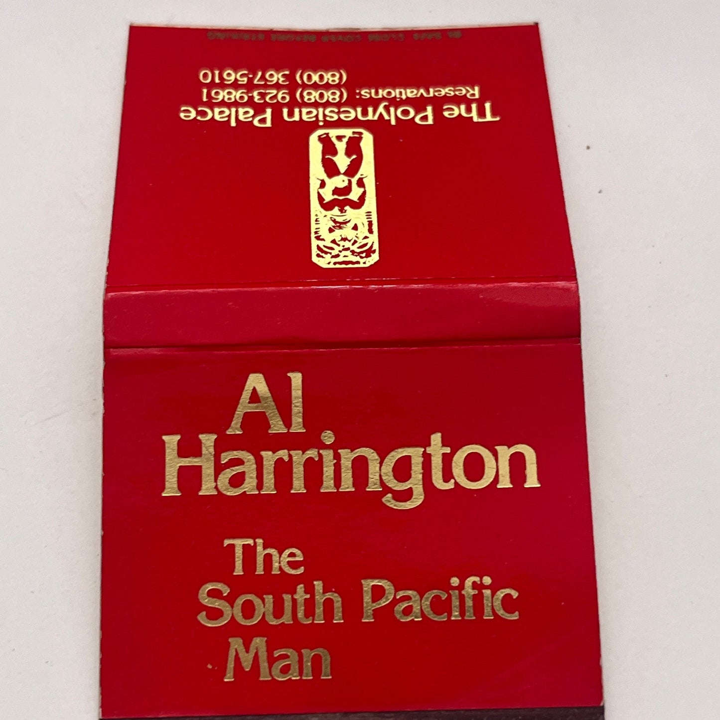 The Polynesian Palace Al Harrington South Pacific Man Matchbook Cover TB8-MB-5