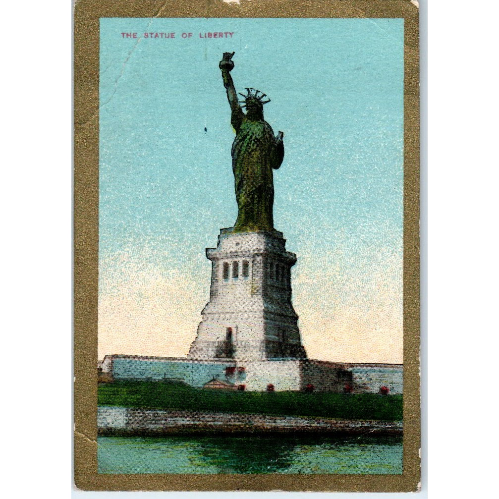 1911-12 Statue of Liberty Pan Handle Card Scrap Sights and Scenes AD8-Q3