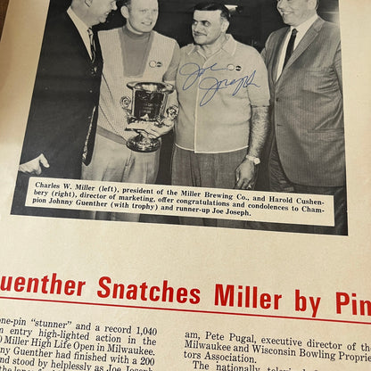 Modern PBA Players Better Signed Dick Weber, Johnny Guenther 1969 Article AF6-3