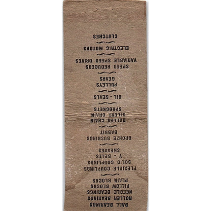 Hewitt Transmission Co Neenah WI Vintage Matchbook Cover SF3-Y9