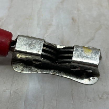 Vtg 1930's Eversharp VOOS Co New Haven, Conn Red Wood Handle Knife Sharpener TH5