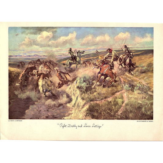 Tight Dally and Loose Latigo Charles M Russell Western 1949 Art Print D26