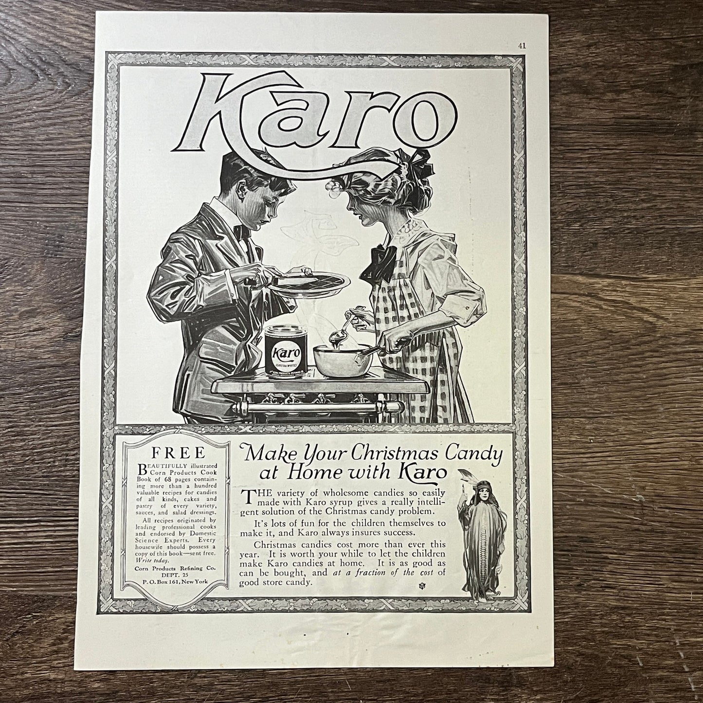 Karo Syrup 1919 J. C. Leyendecker Corn Products Refining Co Magazine Ad 10x13 V3