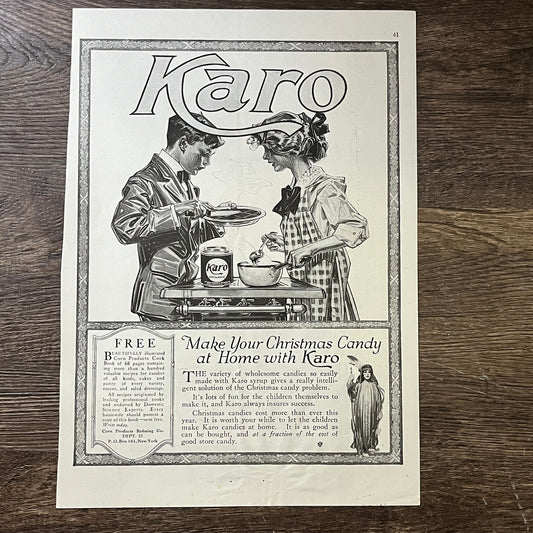Karo Syrup 1919 J. C. Leyendecker Corn Products Refining Co Magazine Ad 10x13 V3