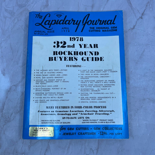 32nd Year Rockhound Buyers Guide - Lapidary Journal Magazine - Apr 1978 M23