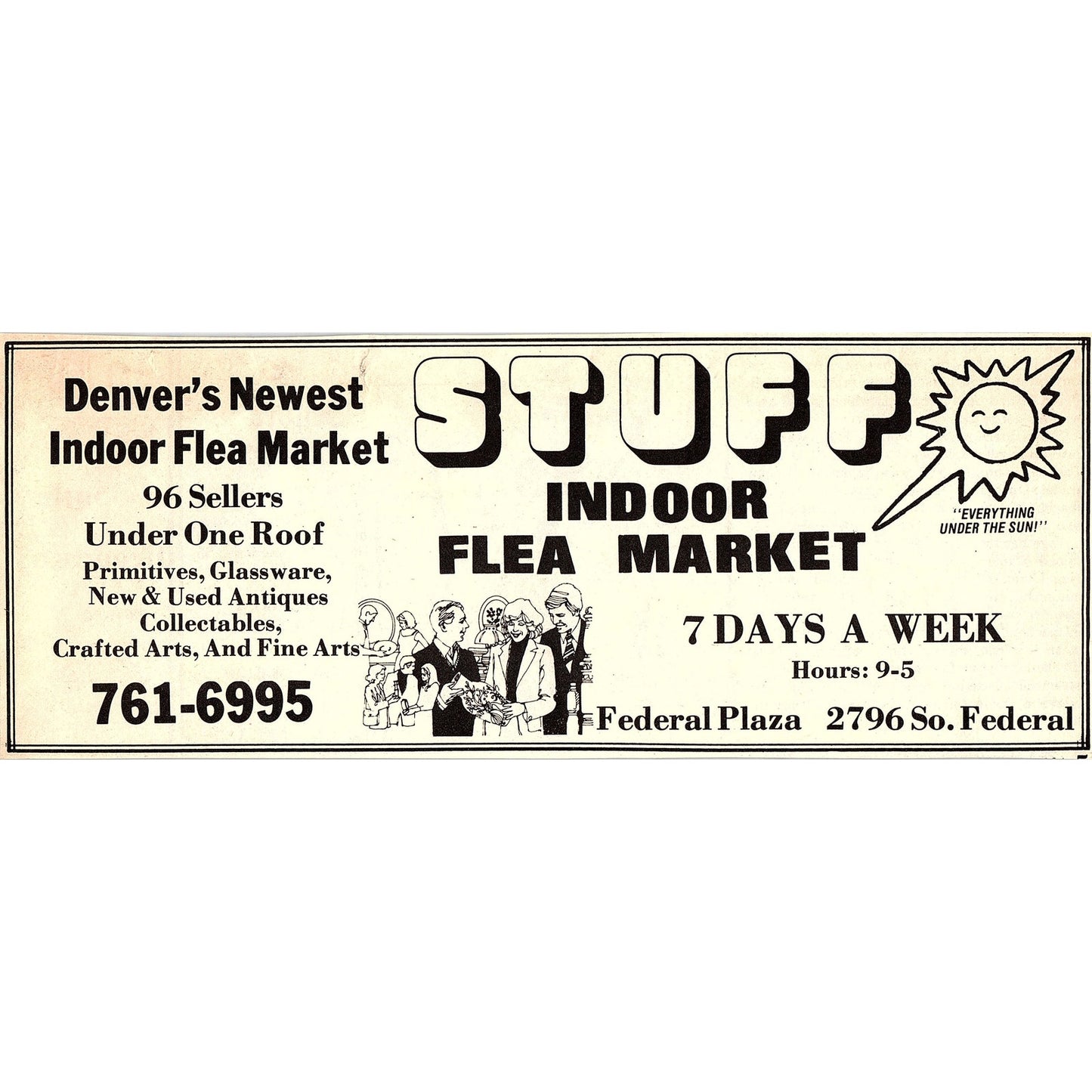 Stuff Indoor Flea Market 2796 So. Federal Plaza Denver CO 1984 Ad AG1-3