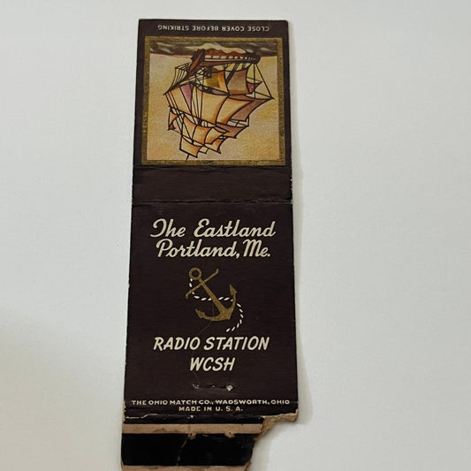The Eastland Portland ME Radio Station WCSH Vintage Matchbook Cover TB6-MB1-14