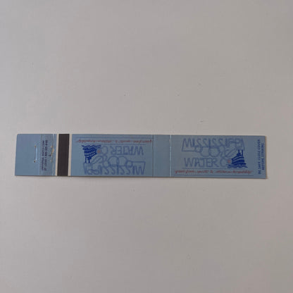 Mississippi Water Co Restaurant Vintage Matchbook TB6-MB2-9