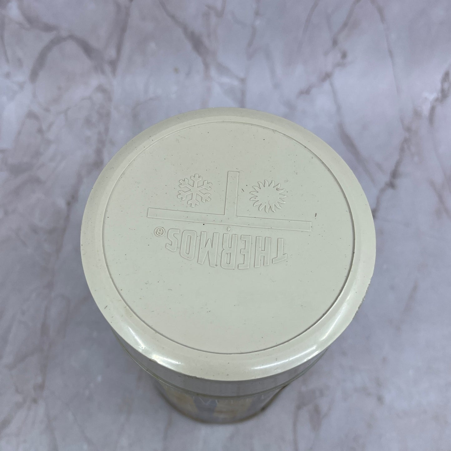 Vintage 1971 King-Seeley Thermos, Pint Size, Geometric Design Used TF4