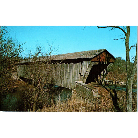 Brownsville Bridge Union County Indiana Covered Bridge Postcard PB11