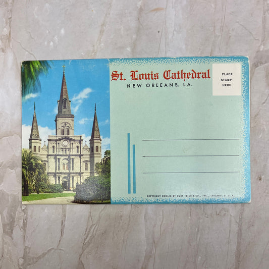 St. Louis Cathedral New Orleans LA Vintage Souvenir Folder Book Views PXS