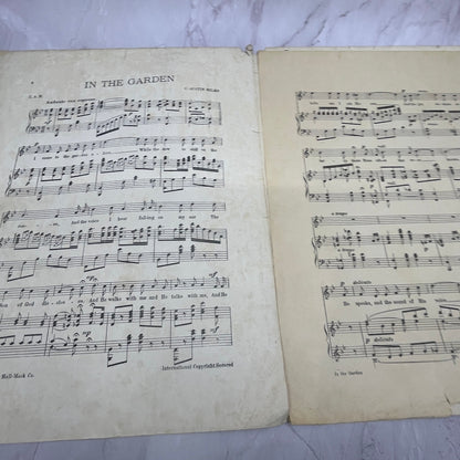 In the Garden A Sacred Solo by C. Austin Miles 1917 Sheet Music V15