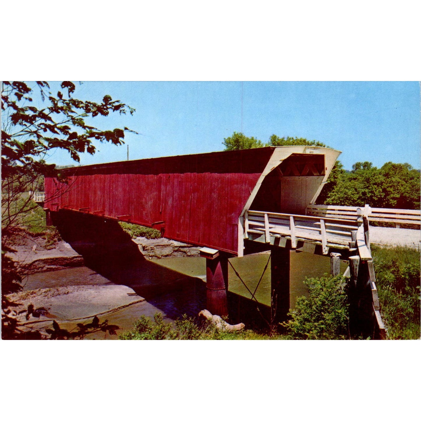 Holliwell Bridge Winterset Iowa Covered Bridge Postcard PC7