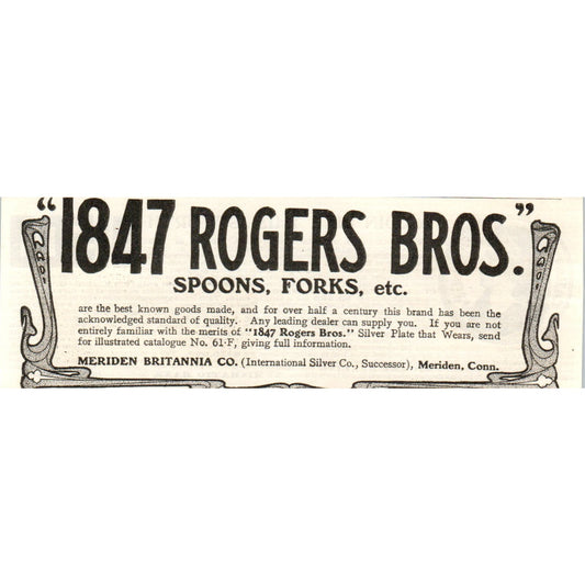 1847 Rogers Bros Silverware Meriden Britannia Co CT c1905 Advertisement AE7-A2