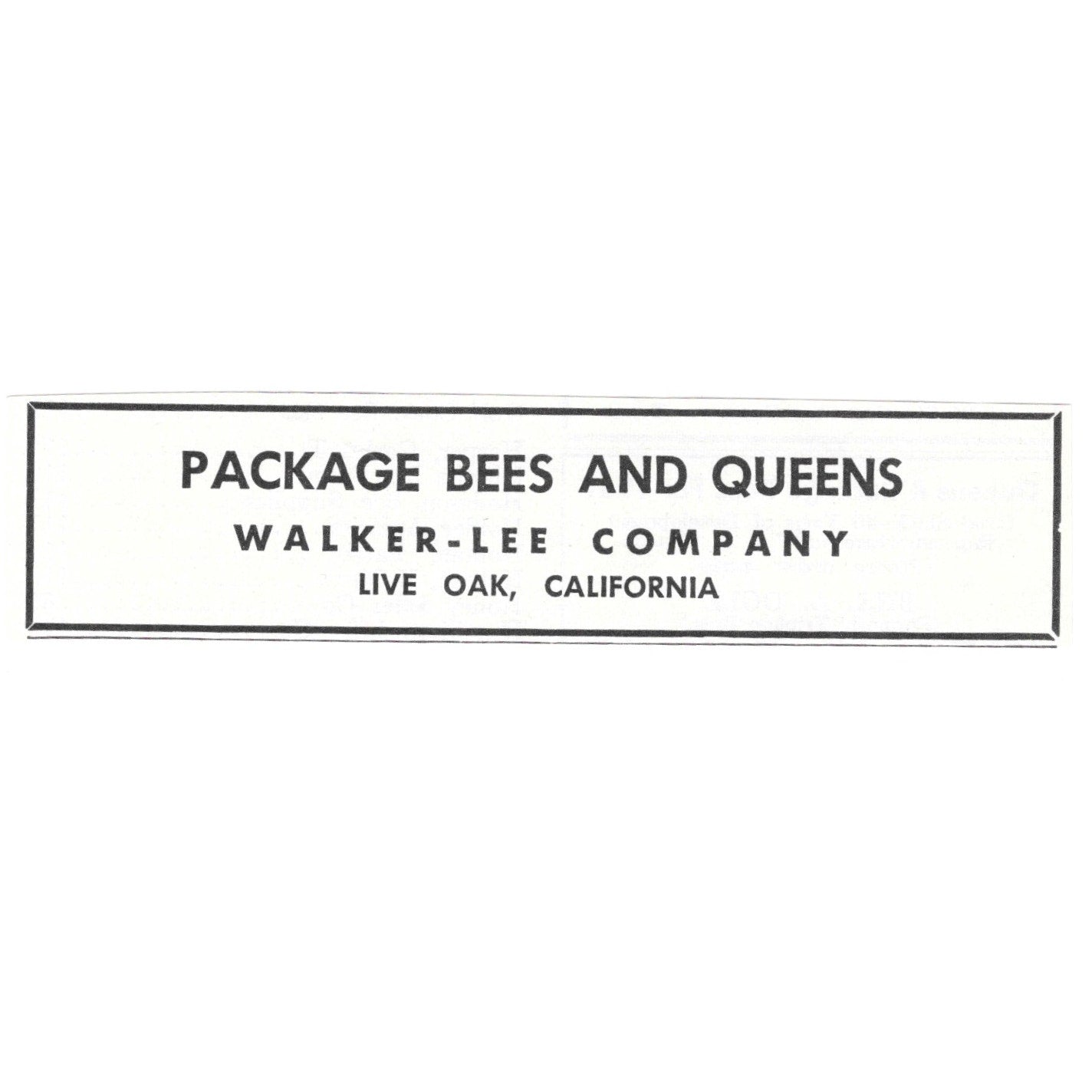 Package Bees and Queens Walker-Lee Co Live Oak CA 1961 Magazine Ad AB6-LB