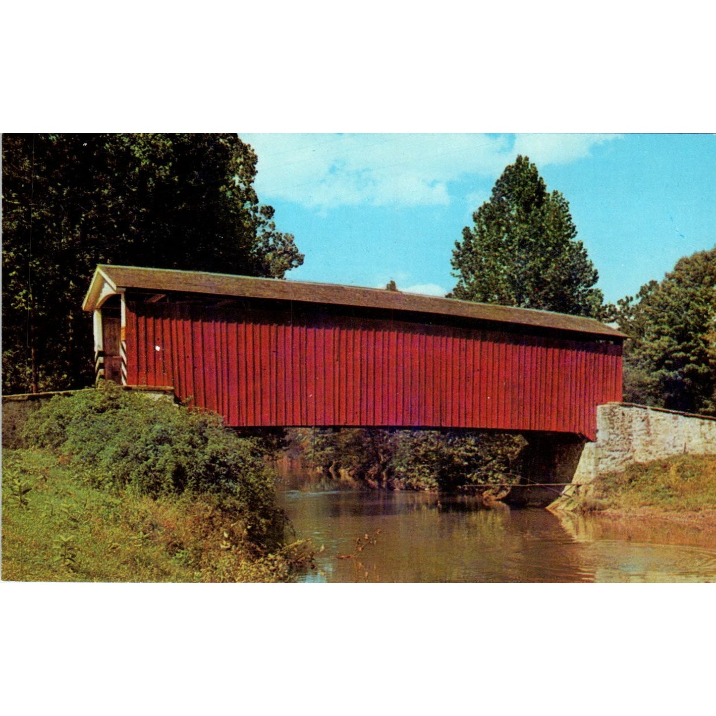 Johnson's Mill Bridge Marietta PA Covered Bridge Postcard PC3