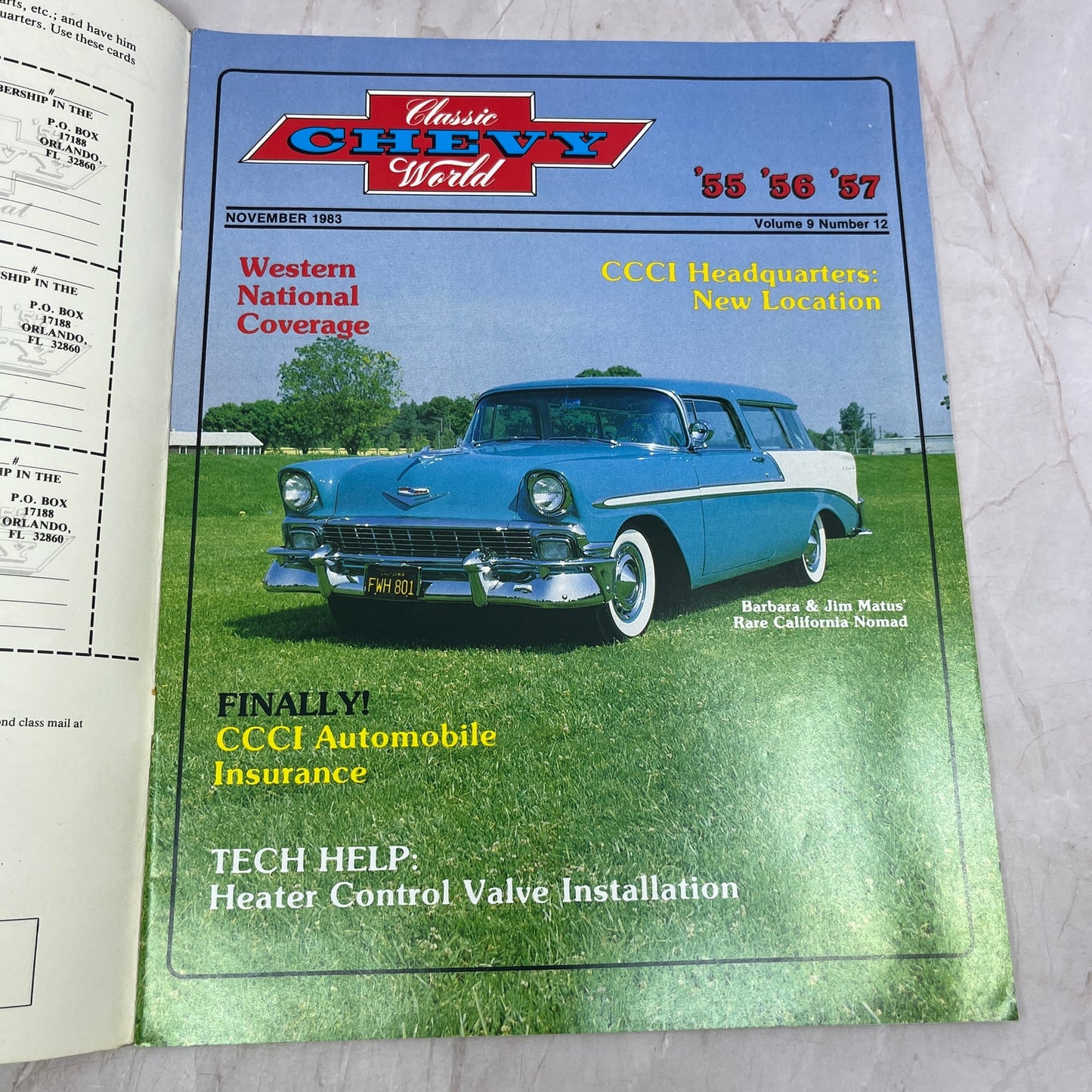 Heater Control Valve - '55, '56, '57 Classic Chevy World Magazine - Nov 1983 M30