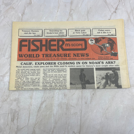 1988 Vol 4 No 2 Fisher M-Scope World Treasure News Newspaper Metal Detectors M20
