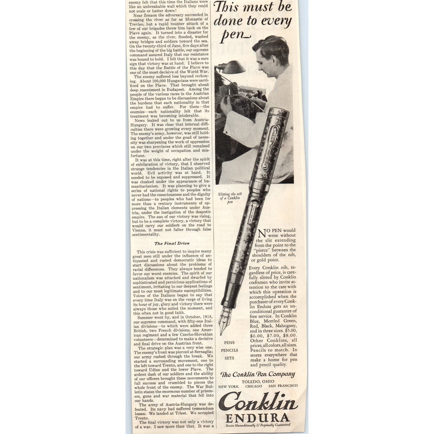 Liquid Red Diamond Carbonic Gas 1928 Original Magazine Advertisement FL6-8