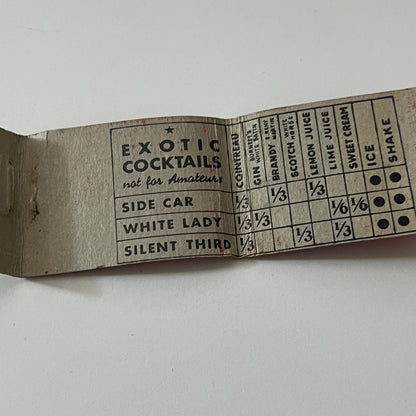 Cointreau Exotic After Dinner Liqueur Vintage Matchbook Cover TB6-MB1-12