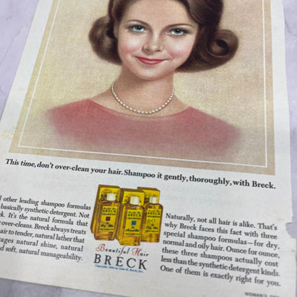 1964 Breck Shampoo Beautiful Hair Vintage Ad 8x11 V17