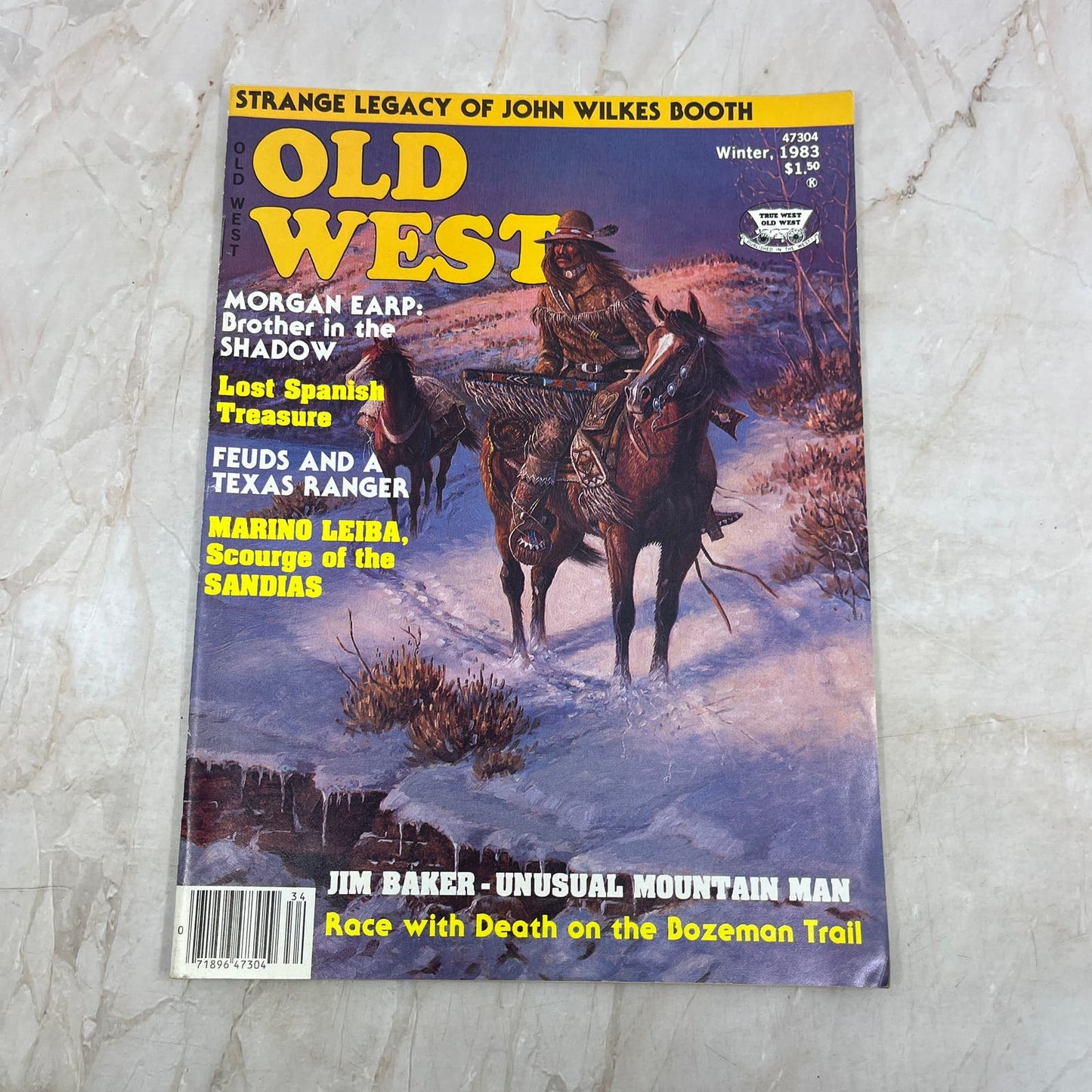 1983 Winter - Old West Magazine Lost Spanish Treasure Jim Baker Mountain Man M20