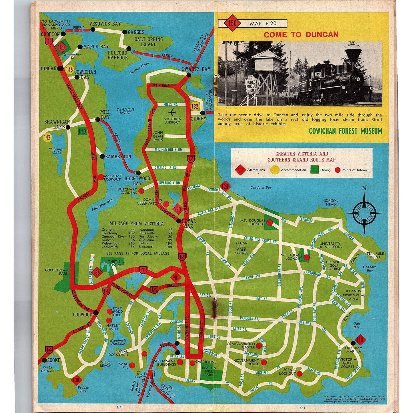 1968 Vancouver Island BC Canada Visitor's Guide Booklet TH2-TB4