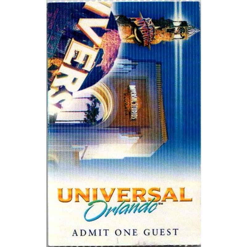 Vintage Universal Studios Orlando Adventure Stub 8/24/2000 TB7-BC17