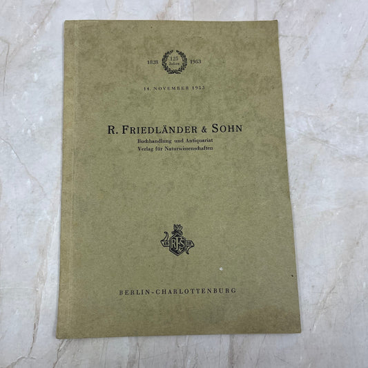 1953 R. Friedländer & Sohn Antiquarian Bookstore 125th Anniversary German TI9-P2