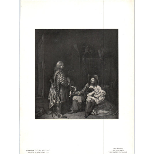 The Despatch - Ter Borch c1905 Art Print D14