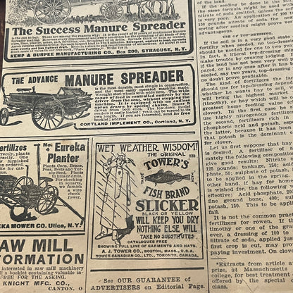 Smith Manure Spreader Co Endless Manure Spreader Chicago 1905 Magazine Ad FL6-11