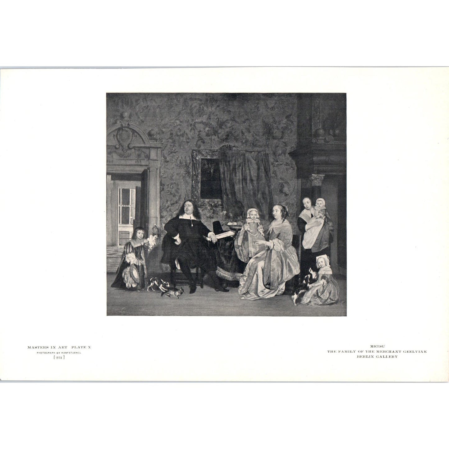 The Family of the Merchant Geelvink - Metsu c1905 Art Print D12