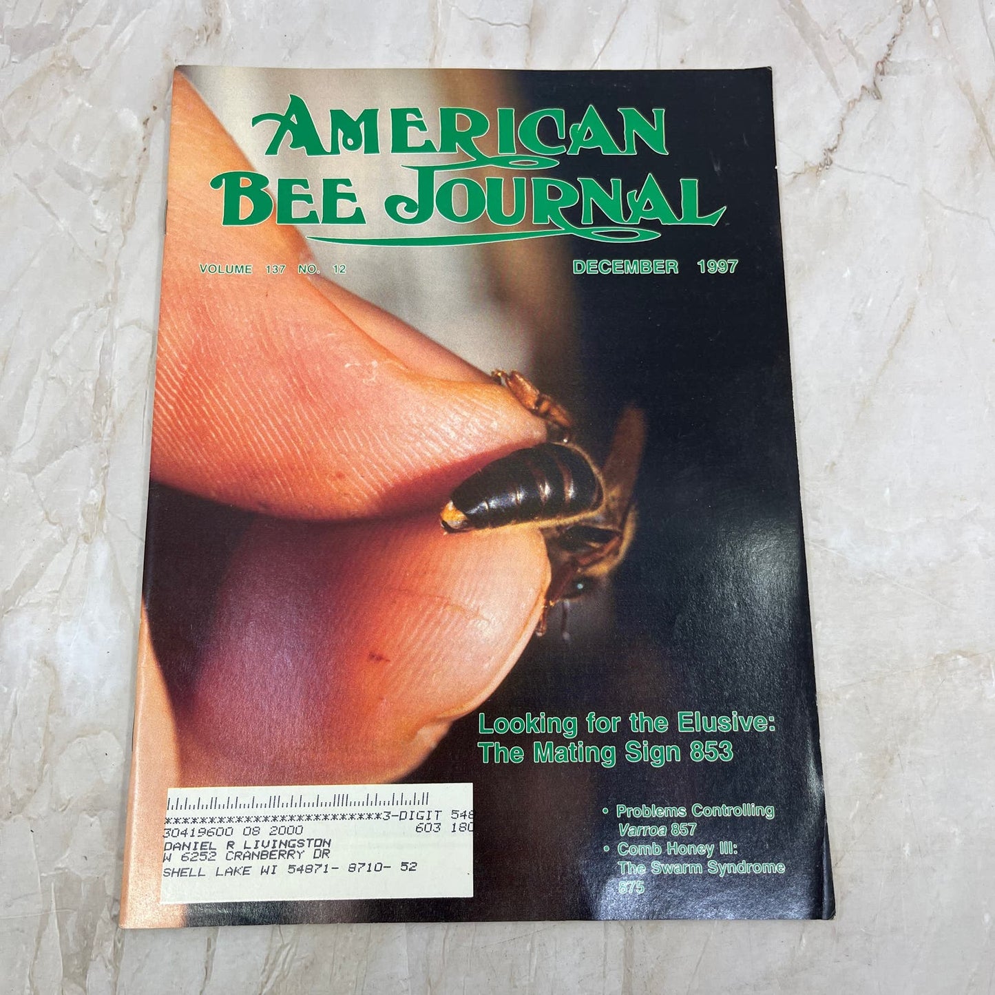 1997 Dec American Bee Journal Magazine Bees Beekeeping Honey M7