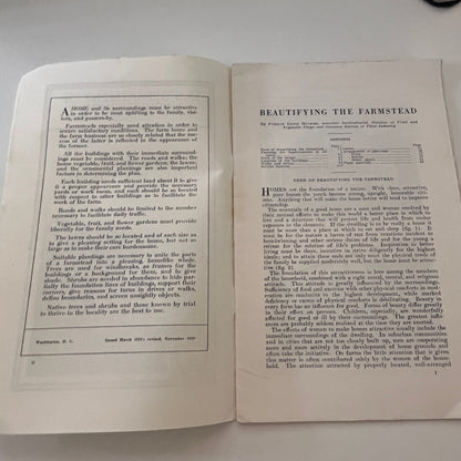 Beautifying The Farmstead 1929 USDA Farm Bulletin TK2-XB5