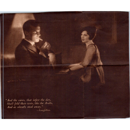 1920s Longfellow Poem And the Cares, That Infest the Day... Clipping 6x8 AE6