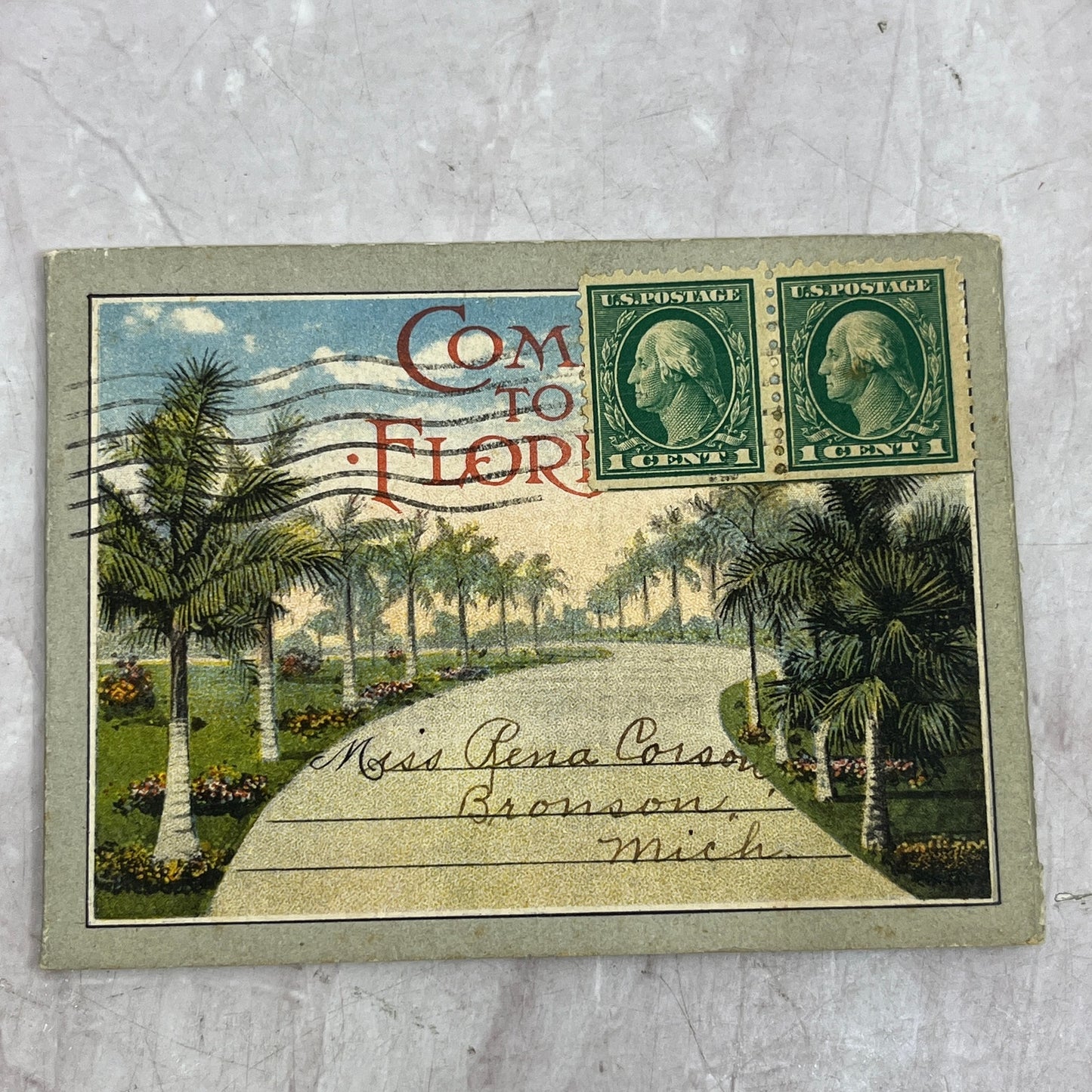 c1910 Come to Florida Souvenir Postcard Photo Booklet SD2