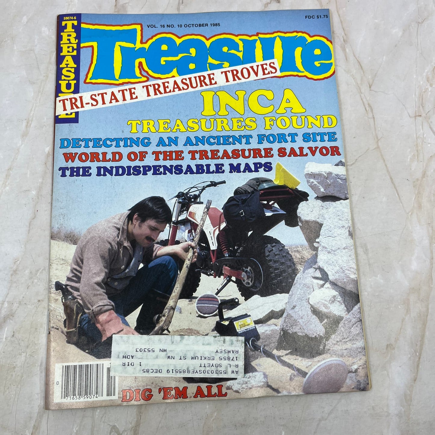 1985 Oct - Treasure Magazine - Treasure Hunting Metal Detecting Gold Coins M10