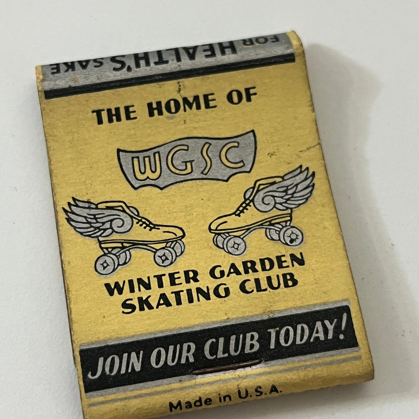 Winter Garden Rollerway Skate Club Dorchester MA Vtg Matchbook Cover TB6-MB1-3