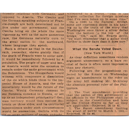 Dr. King Dental Co Dentures Extractions Hartford 1901 Newspaper Ad AD8-H2