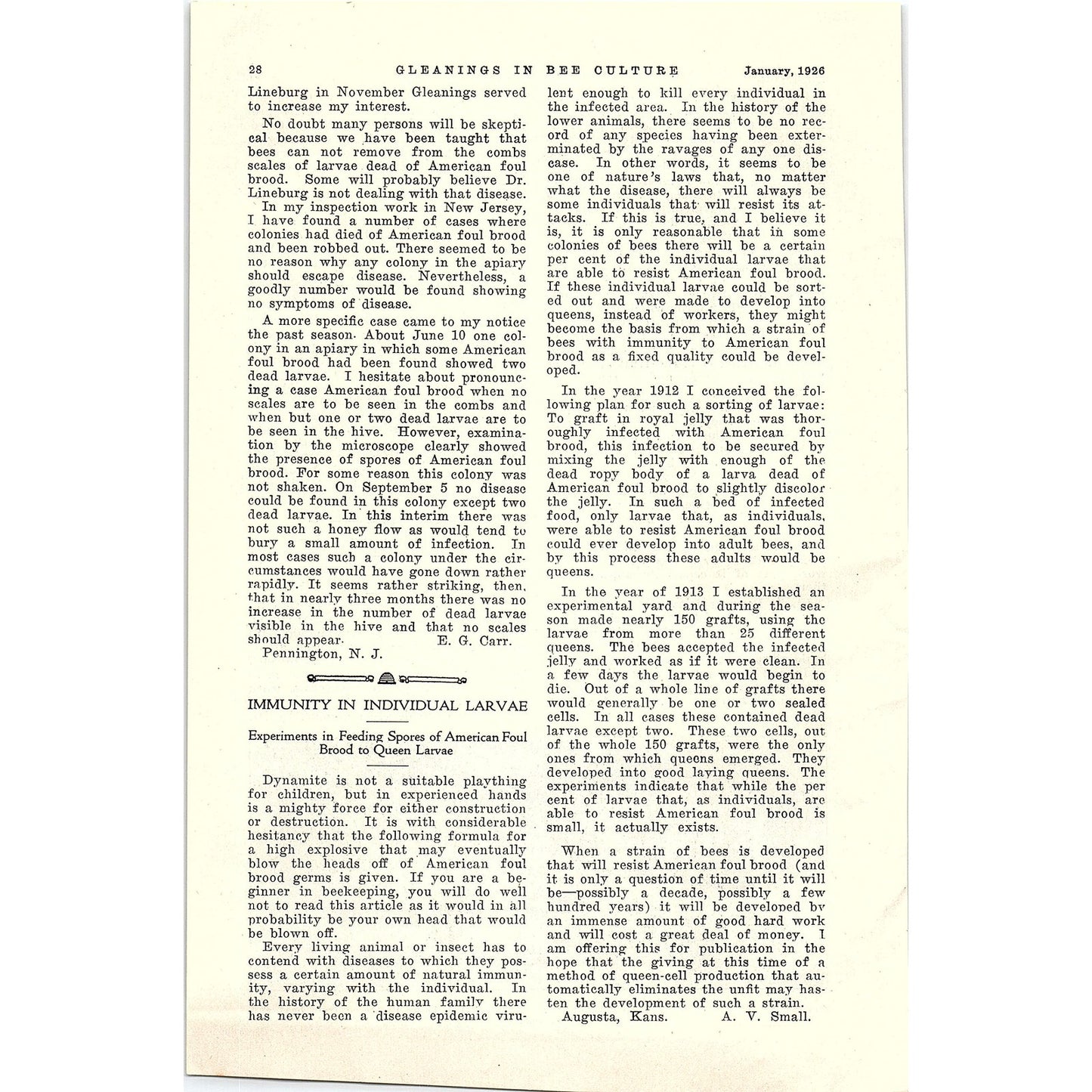 From The Field of Experience Honey in the Home Doris W. McCray 2 Page 1926 AG3-9