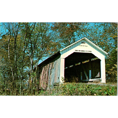 Sim Smith Bridge Parke County Indiana #23 Covered Bridge Postcard PB10