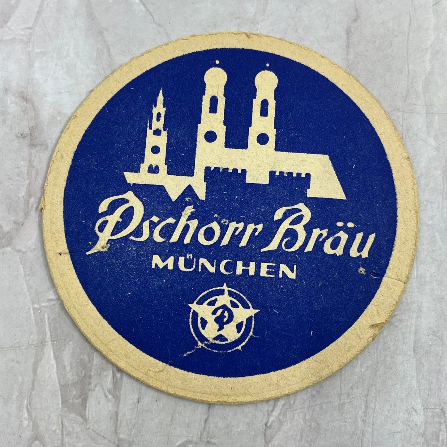 Vintage Pschorr Bräu München German Beer Coaster TJ5-CO2